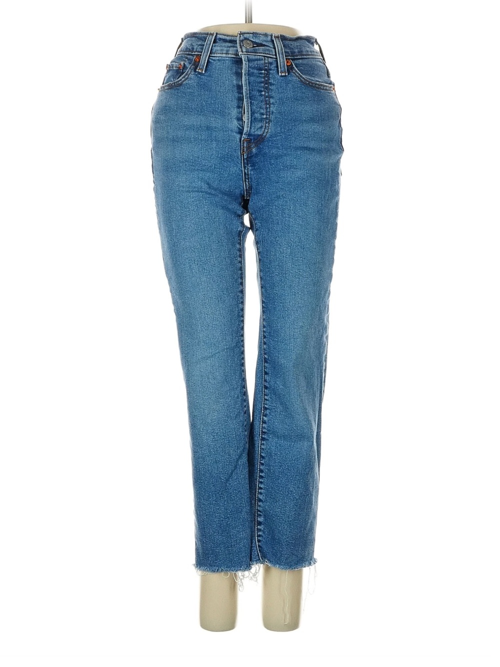 Levi’s Wedgie Straight Blue High-Rise Jeans - Women's